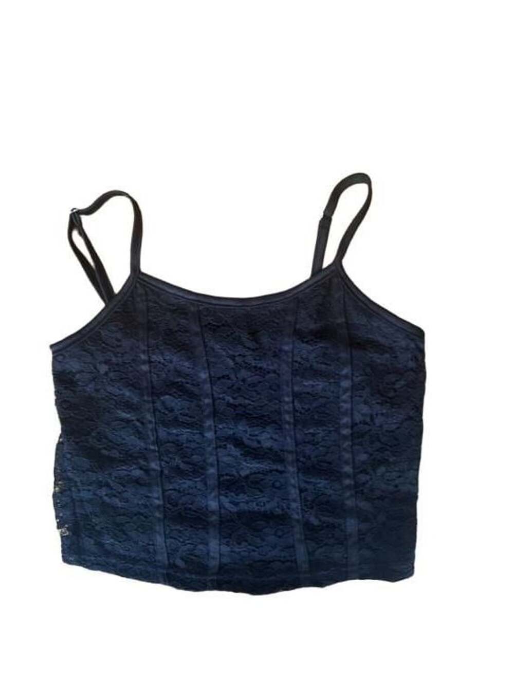 Jolie & Joy Women’s Lace Back Cami Corset Style Black Size M Grunge Y2K